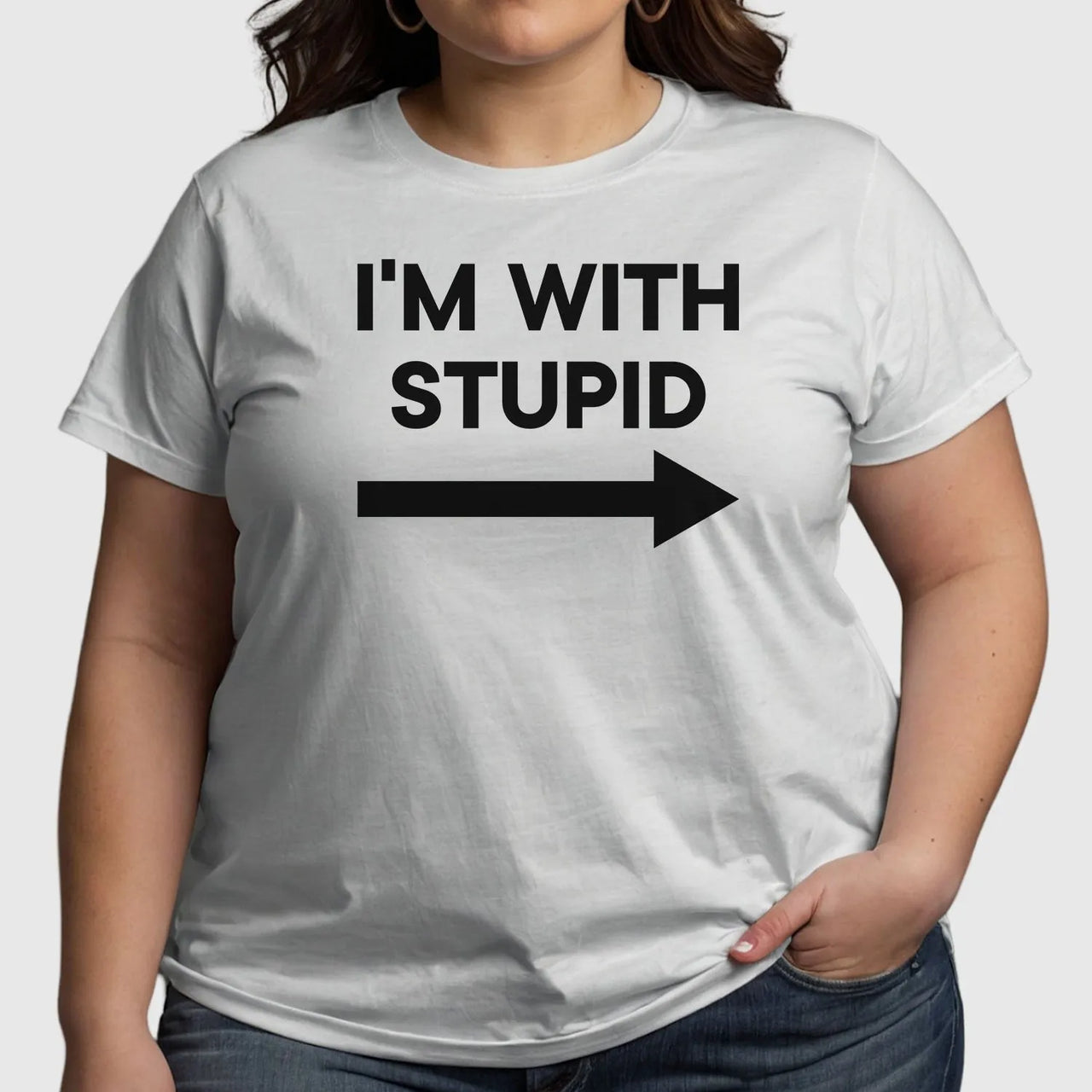 Humorous 'I'm With Stupid' Best Mate Tees - Novelty Birthday Gift - DENMARY