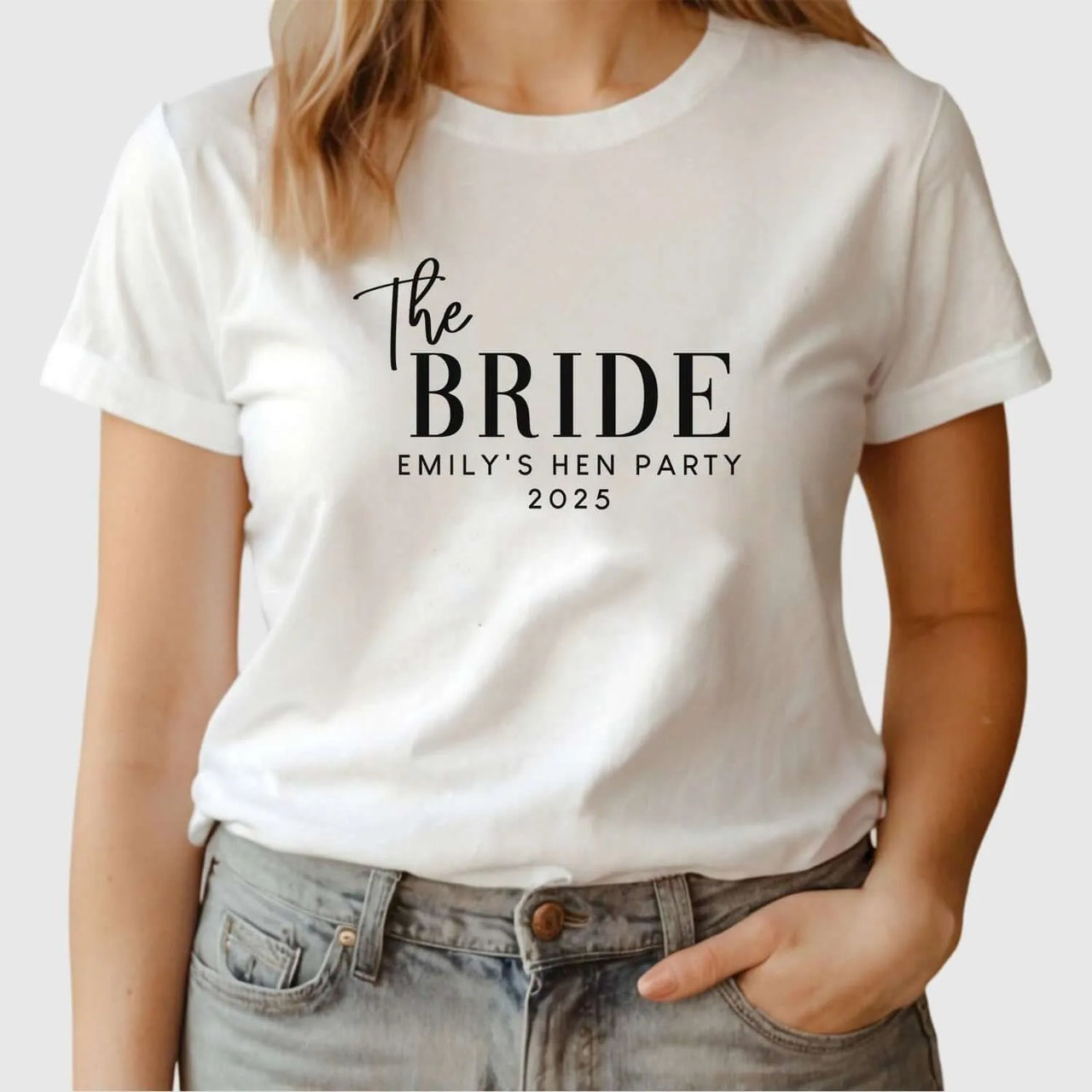 Customisable Hen Party T-Shirts | Team Bride & The Bride - DENMARY