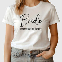 Thumbnail for Customisable 'Bride' Hen Party T-Shirt - Future Mrs Smith - DENMARY