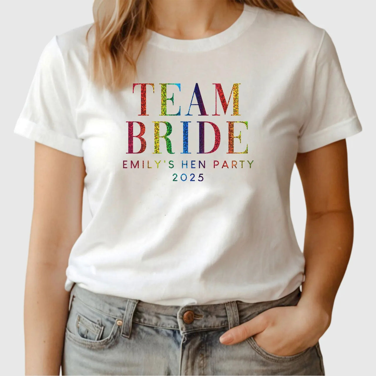 Customisable Hen Party T-Shirts | Team Bride & The Bride - DENMARY