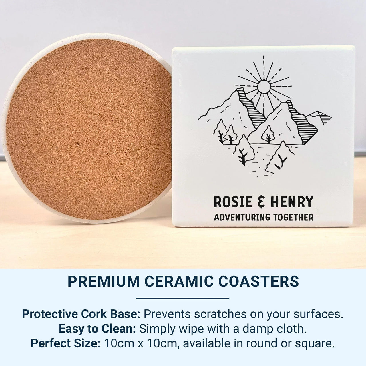 Personalised Couple Mug – Custom Name Travel Lovers Gift | Durable Ceramic Adventure Cup