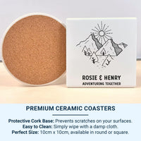 Personalised Couple Mug – Custom Name Travel Lovers Gift | Durable Ceramic Adventure Cup