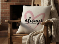 Personalised Heart Cushion – Romantic Gift Cushion with Custom Names & Hidden Zip