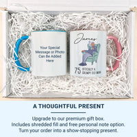Personalised 75th Birthday Mug and Coaster - Unique Gift Idea for 75th Birthday