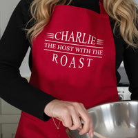 Personalised Holiday Apron - Custom Name & Funny Christmas Quote, Durable Cotton Blend