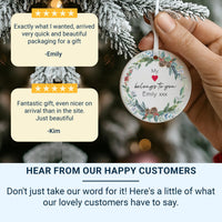 Floral Heart Ornament - Romantic Keepsake with Custom Love Message for Anniversaries & Valentine's