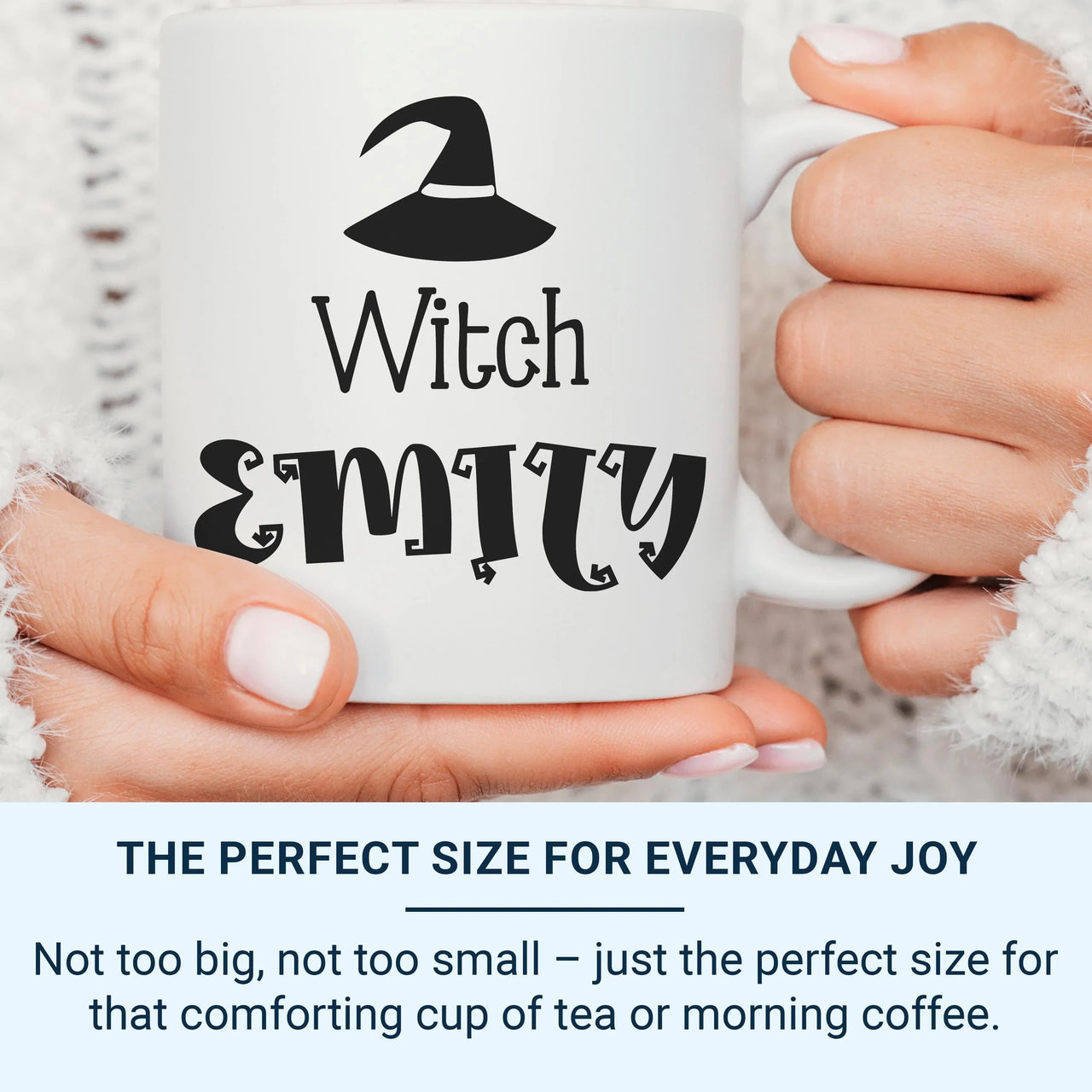 Personalised Witch Mug – Custom Name Ceramic Coffee Cup | Halloween Gift