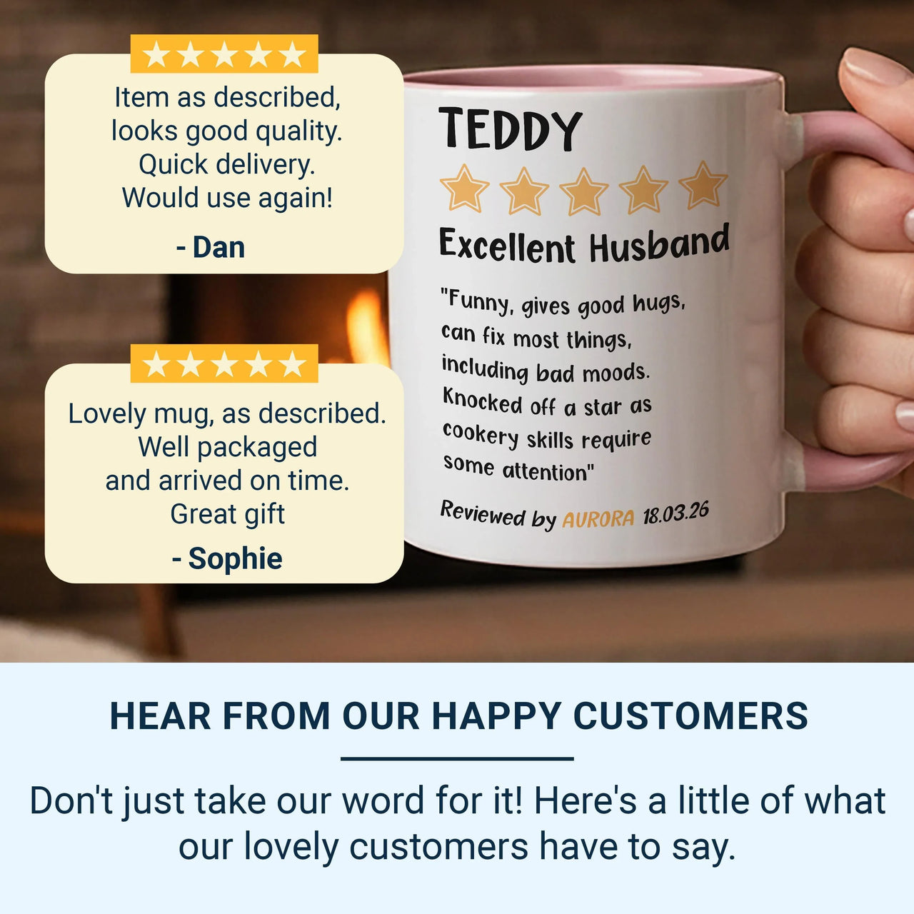 Personalised Husband Mug | Funny Anniversary Gift – Unique Husband Keepsake Present