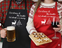 Personalised Holiday Apron – Custom Festive Apron With Adjustable Neck Strap & Gift Box