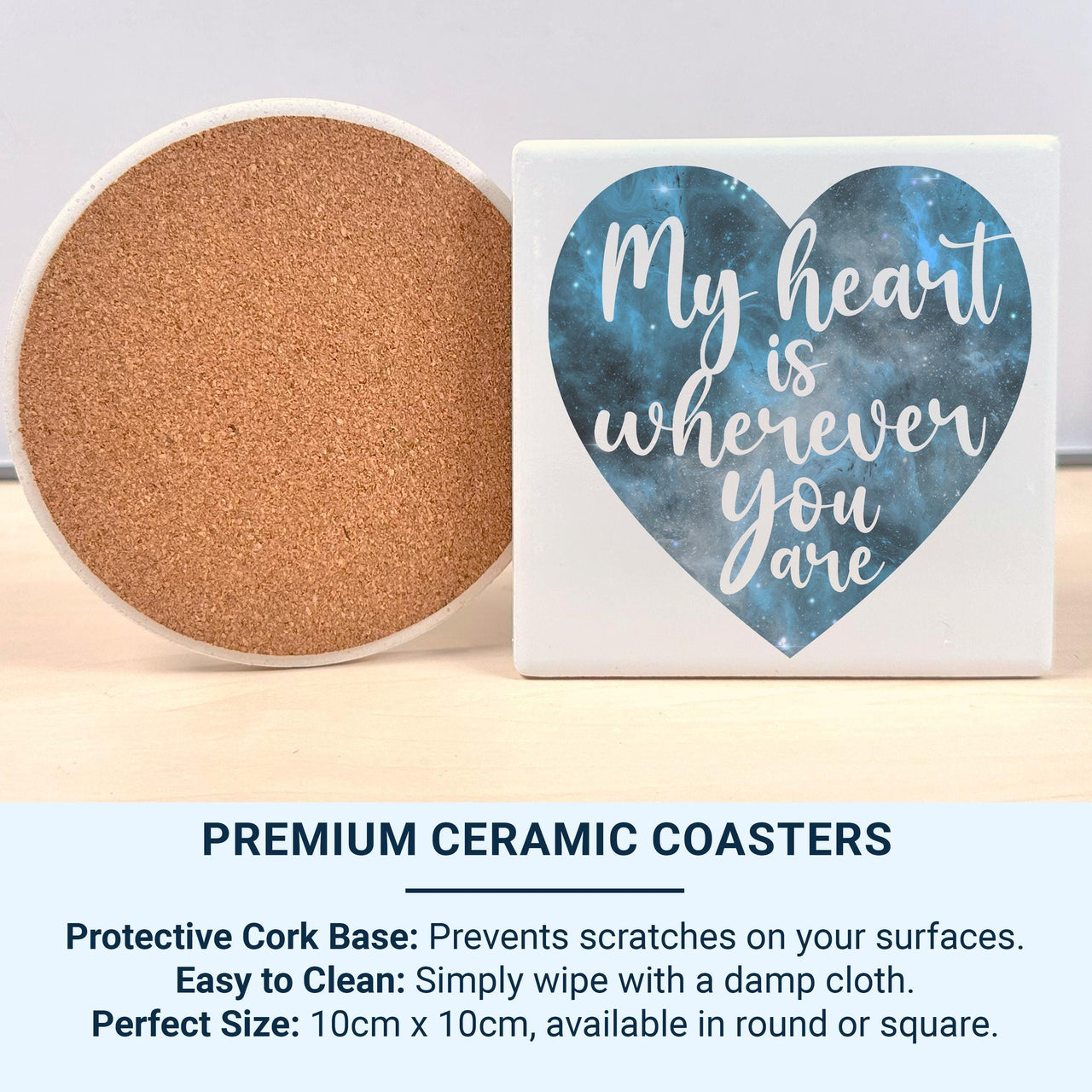 Galaxy Heart Mug Personalised with Romantic Quote _ Custom Name for Anniversary and Valentine Gift