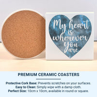 Galaxy Heart Mug Personalised with Romantic Quote _ Custom Name for Anniversary and Valentine Gift