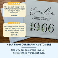 Personalised Birthday Cushion – Custom Name Pillow | Milestone Gift Cushion