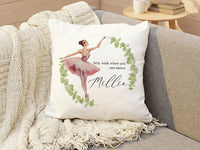 Personalised Ballet Cushion – Custom Ballet Pillow | Girls Bedroom Decor