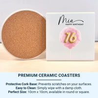 16th Birthday Mug – Personalised Cotton Candy Ceramic Cup with Balloon 16 Keepsake