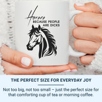 Equestrian Horse Mug - Perfect Birthday or Christmas Gift - Cute Horse Coffee Cup for Owners & Enthusiasts