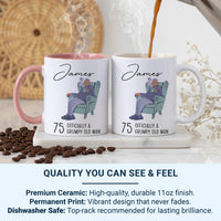 Personalised 75th Birthday Mug and Coaster - Unique Gift Idea for 75th Birthday