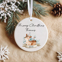 Deer Ornament - Woodland Keepsake with Name & Year for Classic Christmas Tree