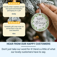 Memorial Christmas Ornament 2025 - First Without You Keepsake with Leaf Wreath