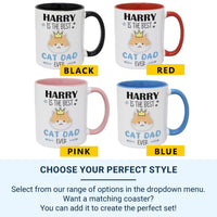 Cat Dad Mug Personalised Funny Gift _ Best Cat Dad Ever Custom Name Keepsake