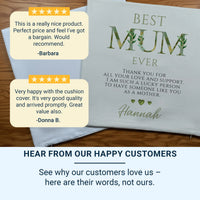 Personalised Mum Cushion – Best Mum Gift With Floral Cushion Cover & Plush Infill DENMARY