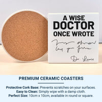 Wise Doctor Quote Mug - Personalised Surname Medical Gift - Inspirational Doctor Appreciation Keepsake