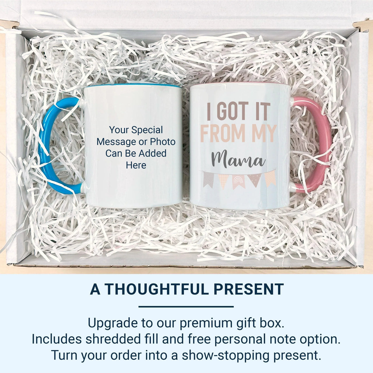 Funny Mama Mug – Bold Typography Mug with Pastel Bunting Design | Unique Mothers Day Gift