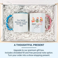 Personalised Cat Mug – Ceramic Coffee Mug with Festive Cats | Cat Owner Gift