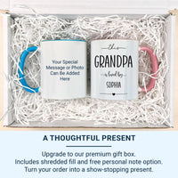This Grandpa Is Loved By… Mug - Personalised Grandchild Name and Heart Icon - Grandad Birthday, Father’s Day and Christmas Keepsake