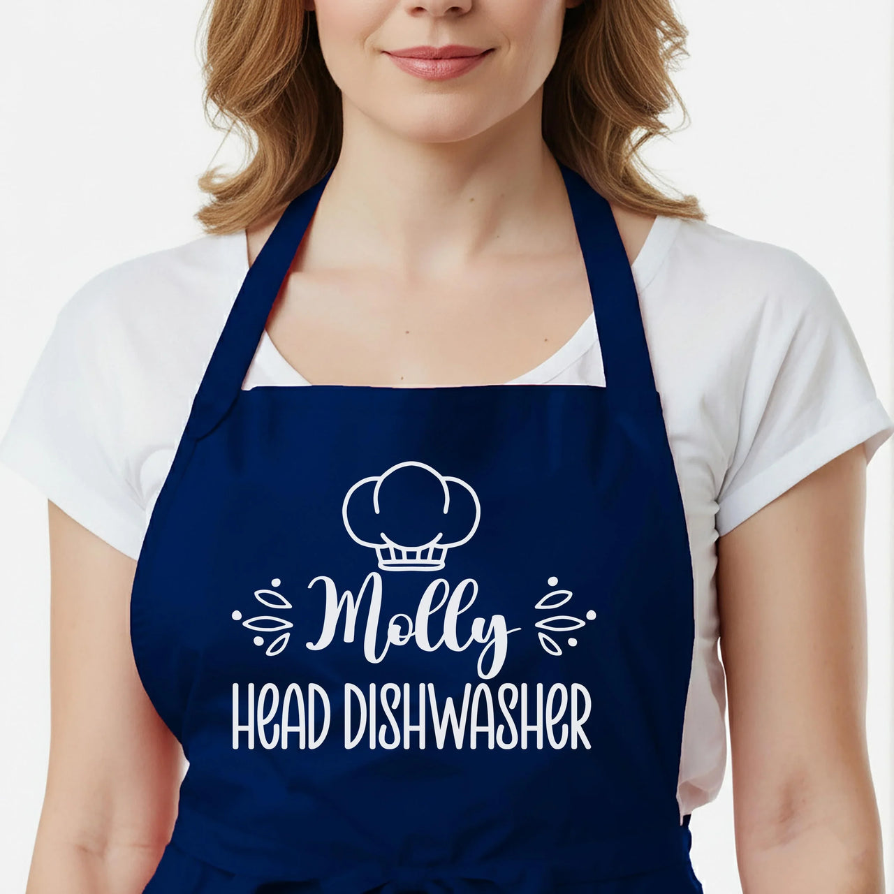 Personalised Couple Aprons - Head Chef & Dishwasher Funny Chef Apron Set