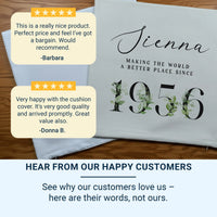 70th Birthday Cushion – Personalised Pillow Gift | Custom 1953 Birth Year Design