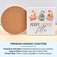 Personalised Cat Mug – Ceramic Coffee Mug with Festive Cats | Cat Owner Gift