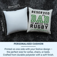 Personalised Dad Cushion - Rugby Message with Children's Names