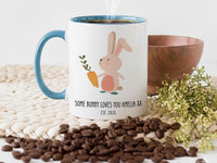 Some Bunny Loves You Personalised Mug – Name and EST. Year with Cute Bunny – New Baby, First Easter and Nursery Keepsake