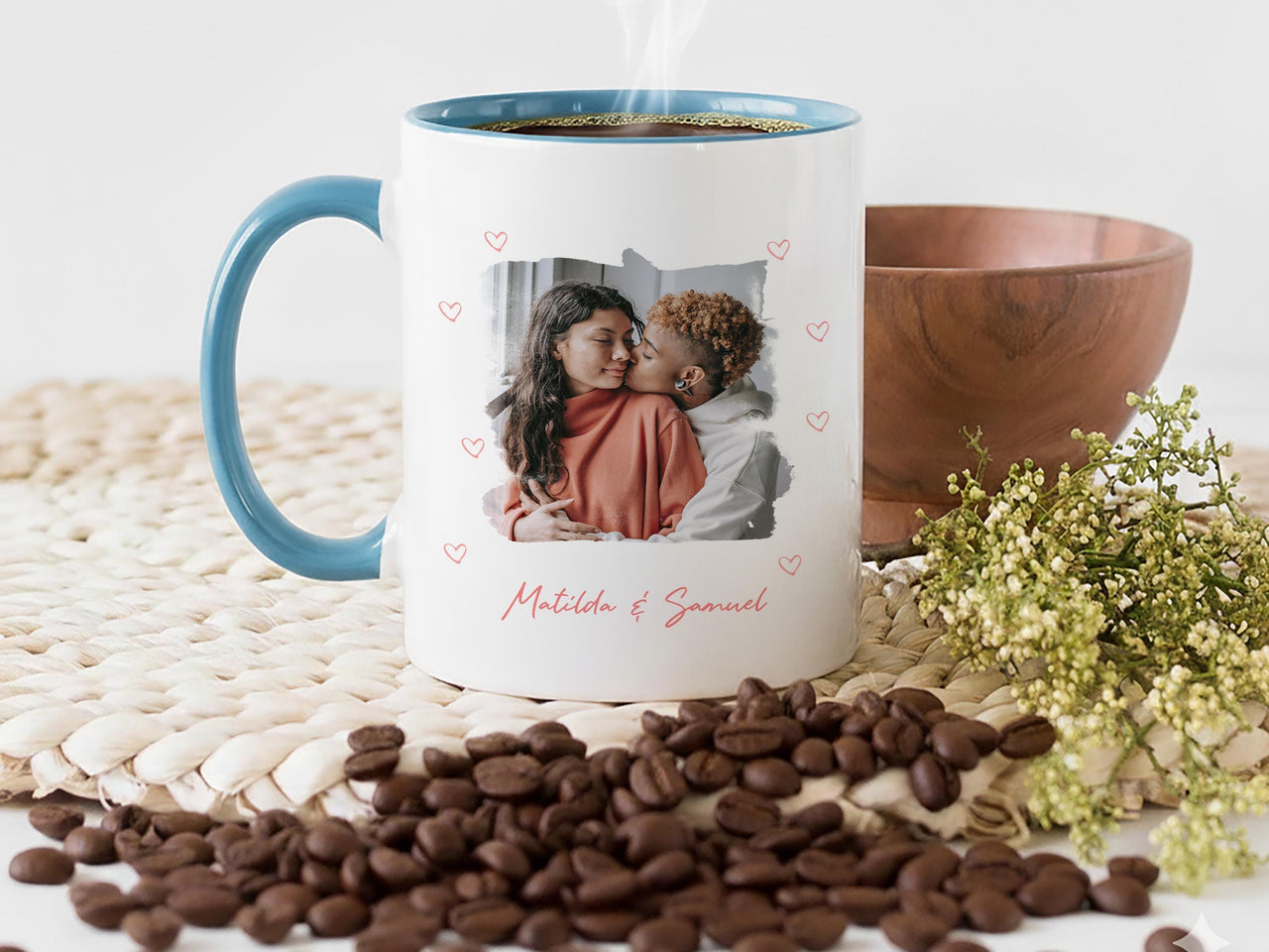 Personalised Photo Mug – Your Picture, Names or Date – Custom Memory Keepsake for Family Moments, Holidays and Anniversaries