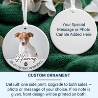 Custom Ceramic Pet Memorial Ornament with Photo - Paw Prints on Our Hearts - Personalized Remembrance Gift - Loss of a Beloved Pet