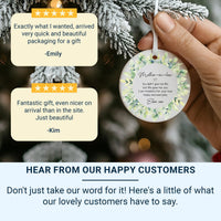 Mother-in-Law Quote Ornament - Leafy Wreath Keepsake with Name & Message