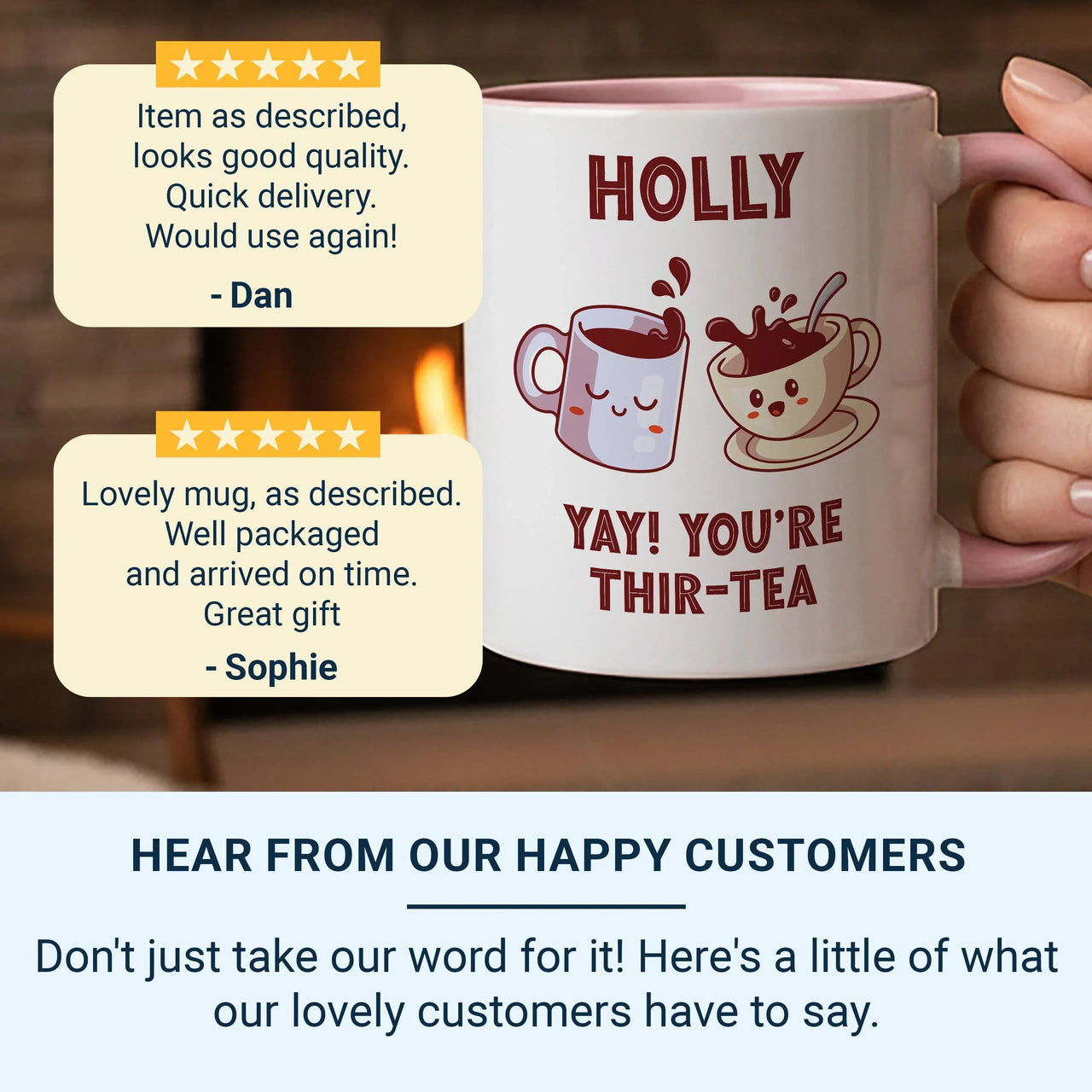 Personalised Tea Mug – Funny 30th Birthday Present | Custom Ceramic Cup Gift