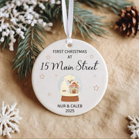 New Home Christmas Ornament, Personalised Xmas Keepsake, Our First Home Ornament, First Christmas Bauble Decoration, Housewarming Present