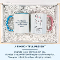 New Mama Mug – Personalised Name and EST. 2026 with Cute Bunny – First Mother’s Day, Baby Shower and Hospital Bag Gift