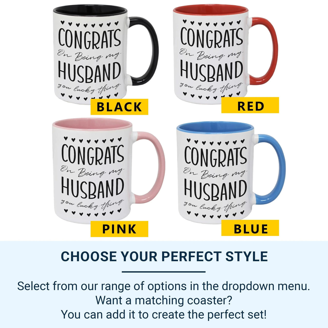 Funny Husband Mug – Romantic Anniversary Gift | Ceramic Coffee Cup with Heart Design