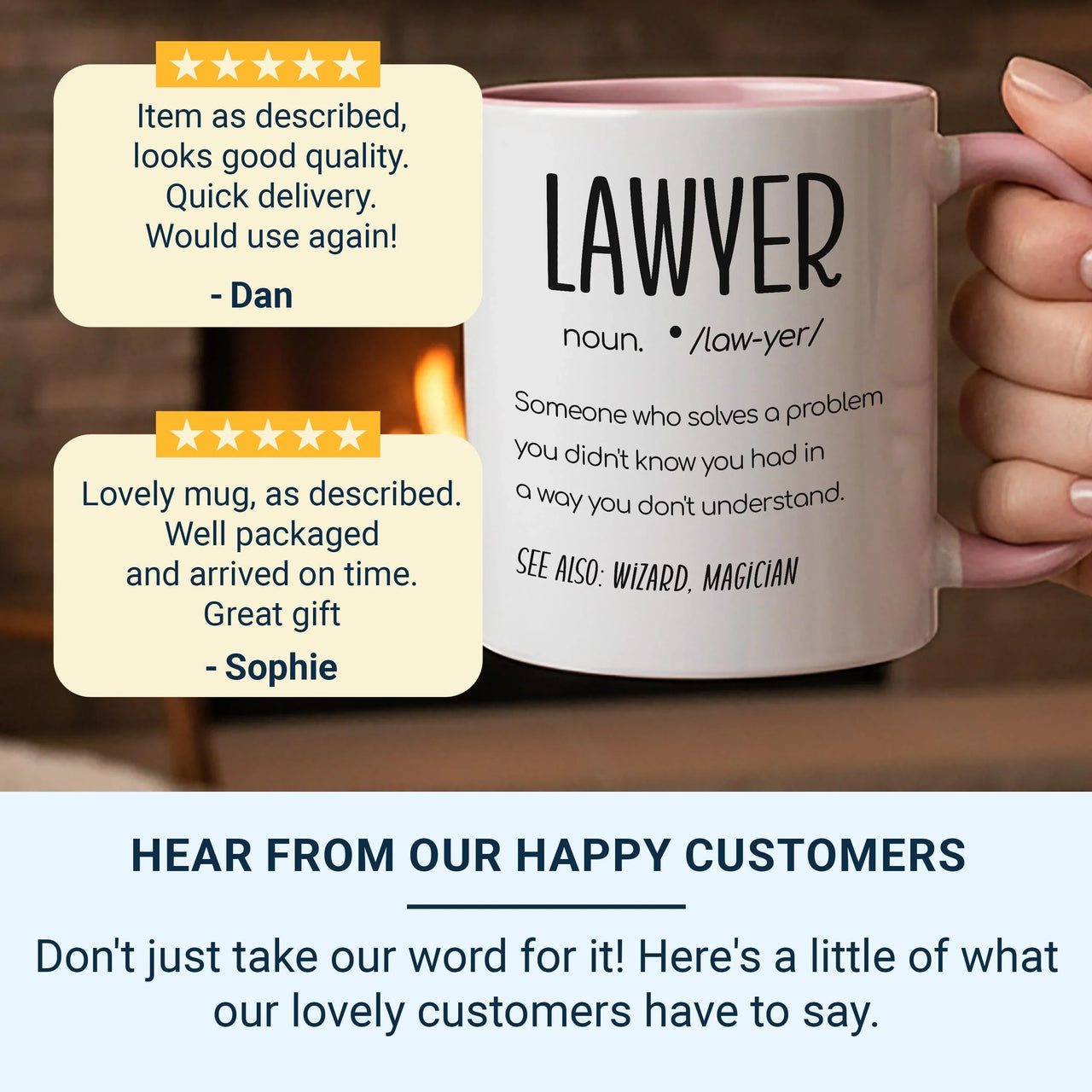 Lawyer Definition Mug – Funny Solicitor Coffee Cup | Barrister Office Humour Gift