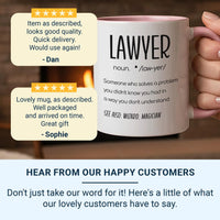 Lawyer Definition Mug – Funny Solicitor Coffee Cup | Barrister Office Humour Gift