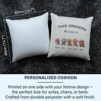 Personalised Grandpa Cushion - Fun Family Keepsake with Grandchildren's Names