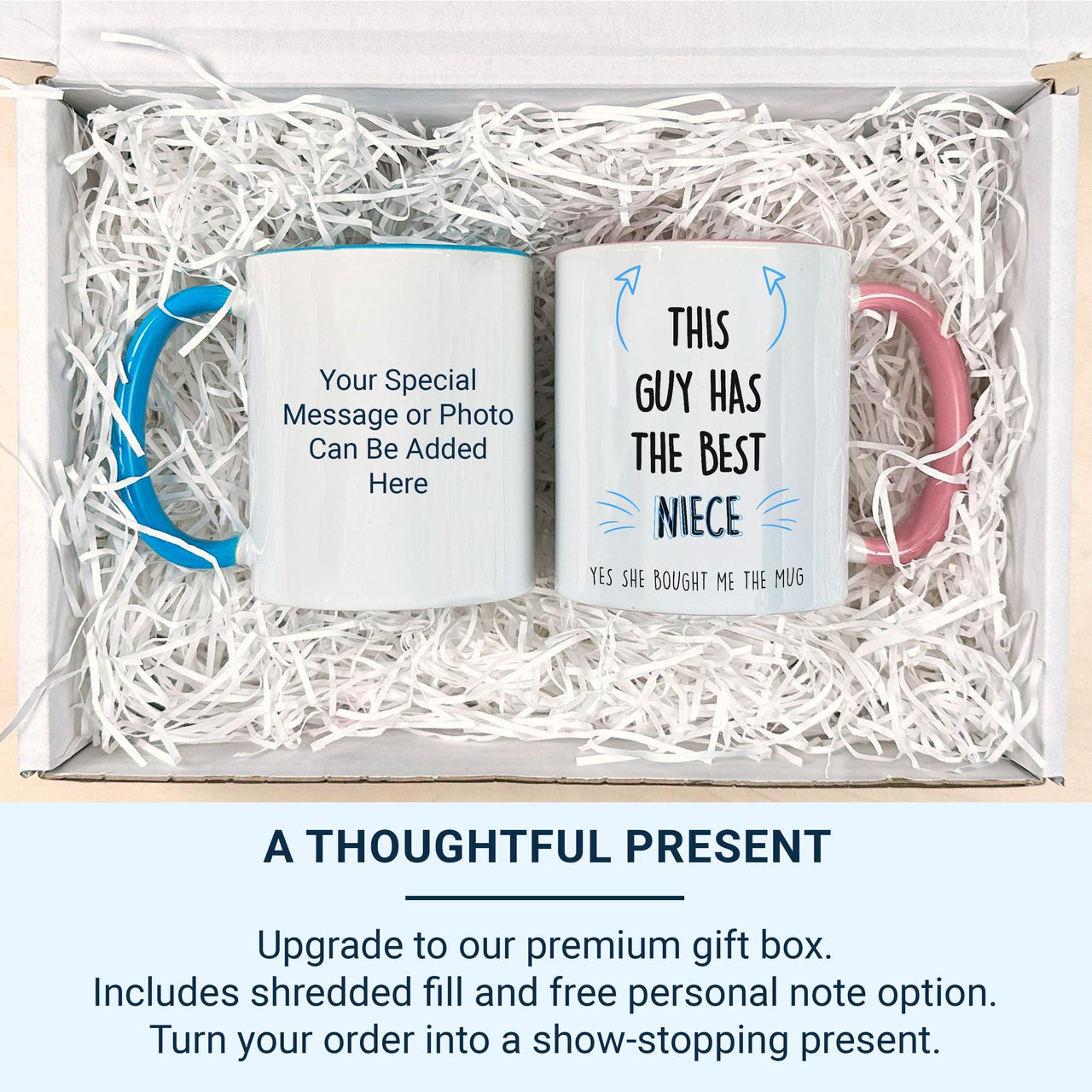 This Guy Has the Best Niece Mug – Funny Personalised Uncle Gift with Arrow and Punchline – Birthday, Christmas and Just_Because