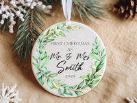 Retirement Floral Ornament - Elegant Wreath Keepsake with Name & Message