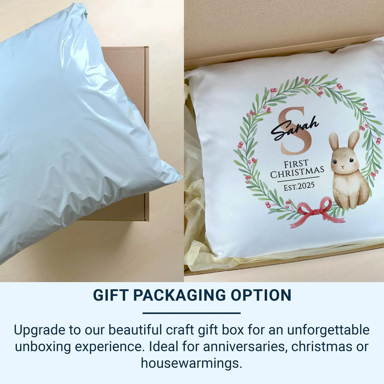 Personalised Baby Cushion - Soft Touch Cushion Cover | Custom Nursery Pillow