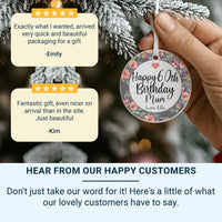 60th Birthday Ornament - Floral Keepsake with Name for Milestone Celebration