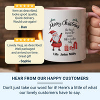 Santa’s Milk and Cookies Personalised Family Mug – Merry Christmas Reserved Cup for Christmas Eve Tradition and Morning Magic