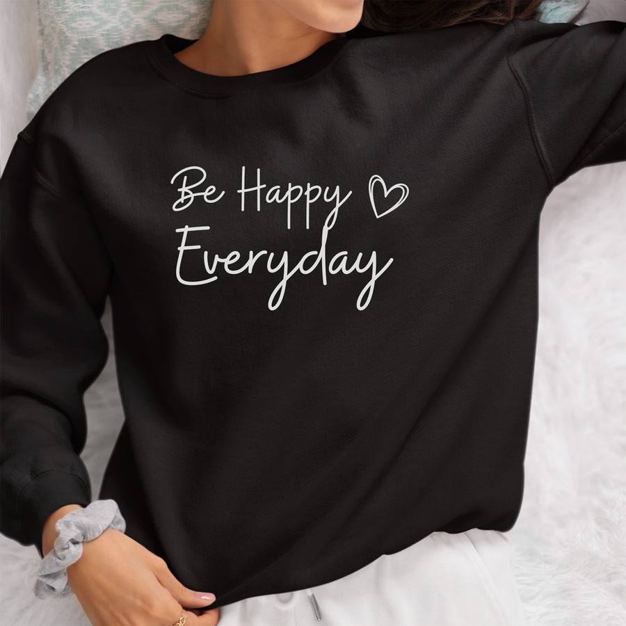 Be Happy Everyday Iron-On Transfer - Thumbs Up Slogan Design - photo of the finished product