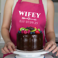 Personalised Couple Aprons – Matching Custom Name Aprons with Adjustable Fit